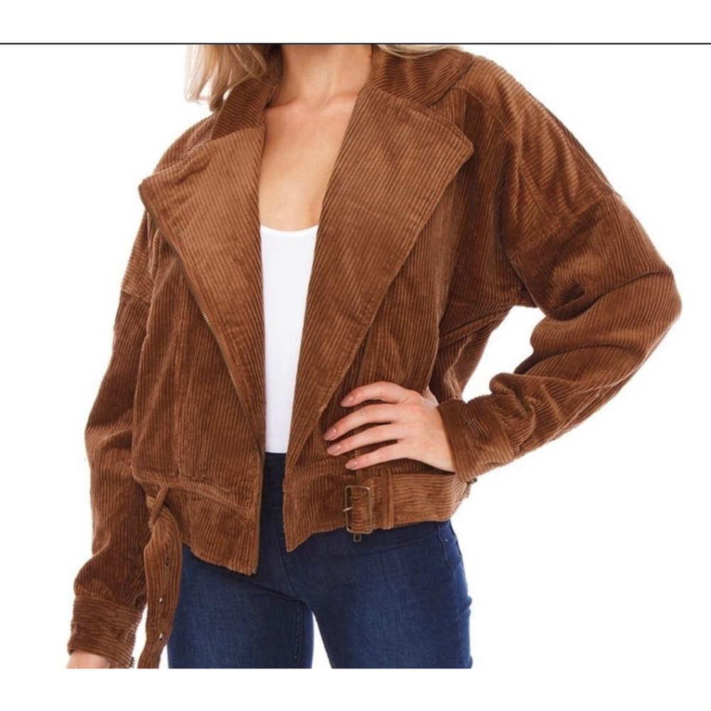 NWOT Lost + Wander Corduroy Jacket Size S Brown Oversize